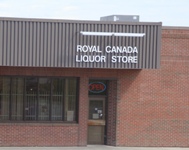 Store front for Royal Canada Liquor Store