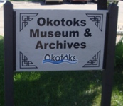 Store front for Okotoks Museum & Archives