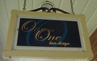 Store front for One on One Hair Design