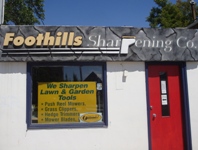 Store front for Foothills Sharpening Co.