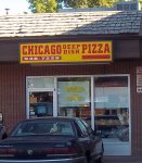 Store front for Chicago Deep Dish Pizza