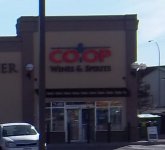 Store front for Co-op Liquor Store