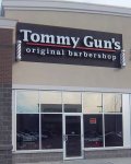 Store front for Tommy Gun's Original Barbershop