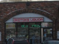 Store front for Okotoks Liquor