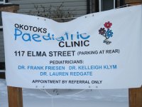 Store front for Okotoks Paediatric Clinic